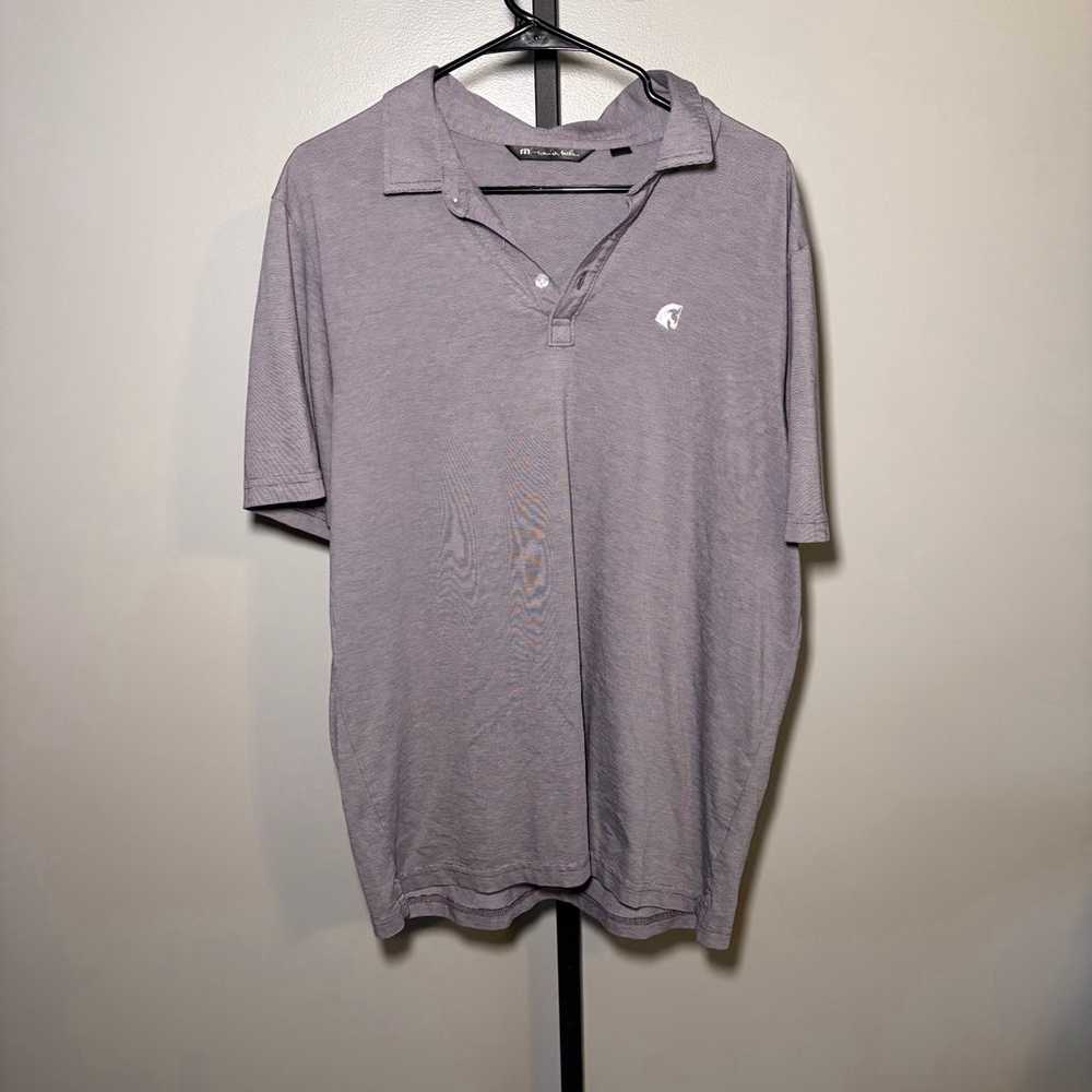 Men's‎ TravisMathew Polo Shirt XL Purple White